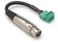 LOW-VOLTAGE ADAPTOR, XLR3F TO PHX3M, 6 IN / CONNECTS BARE WIRE TO GEAR WITH XLR OUTPUTS